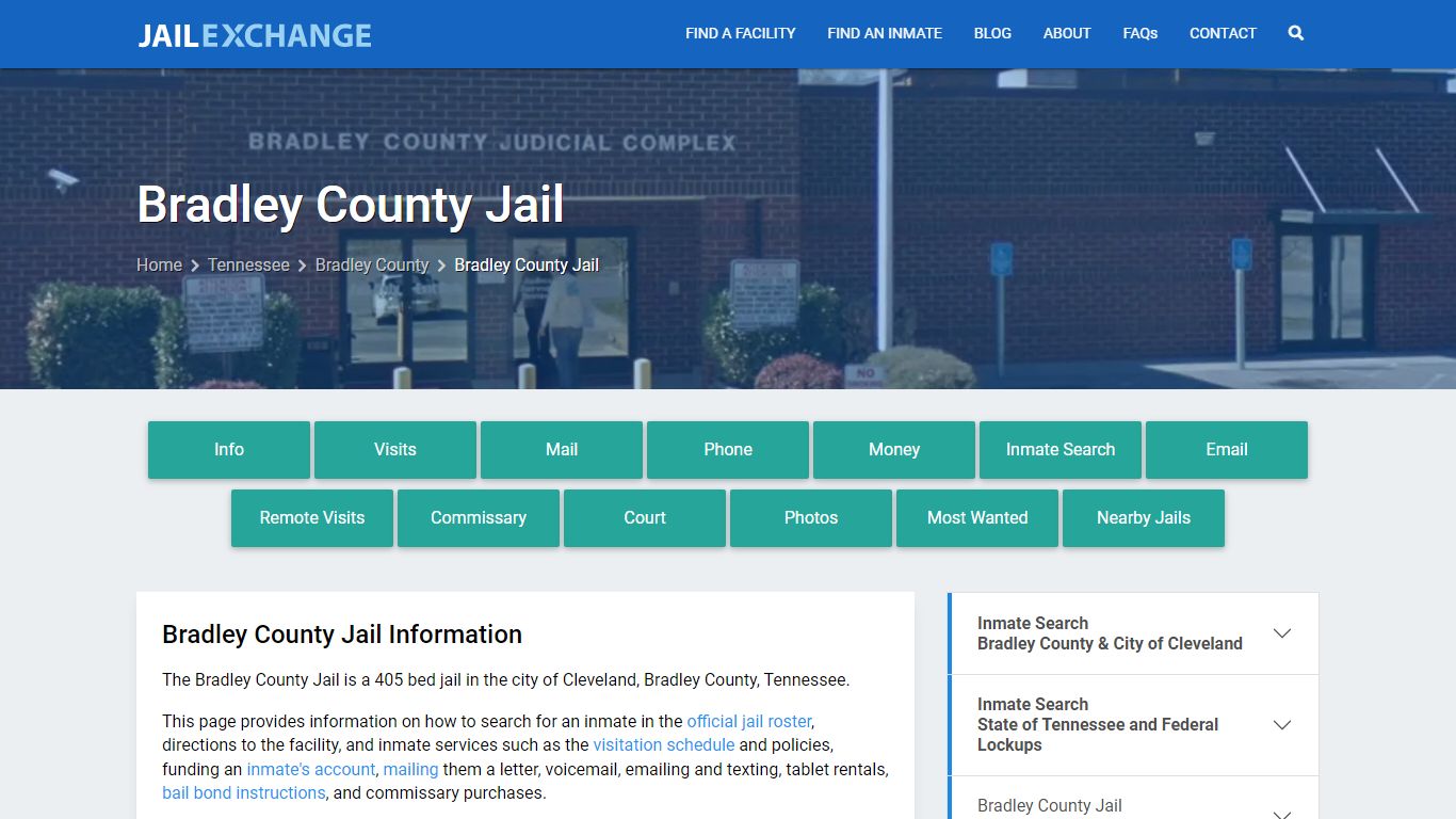 Bradley County Jail, TN Inmate Search, Information